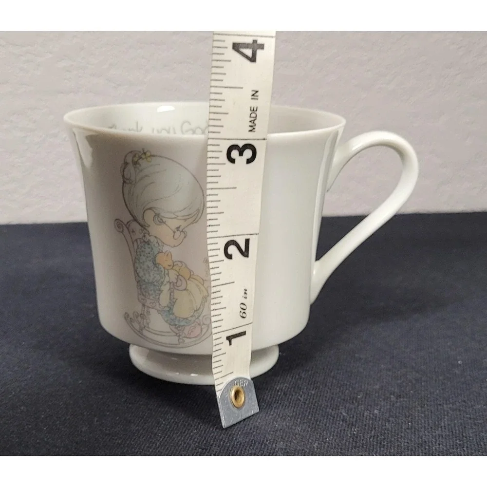 Enesco Precious Moments Tea Cup/Saucer Thank You God For Grandma (1984)